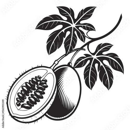 vector illustration of giant granadilla