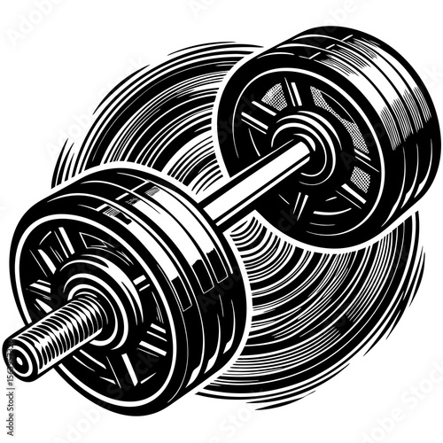 dumbbell isolated on white background