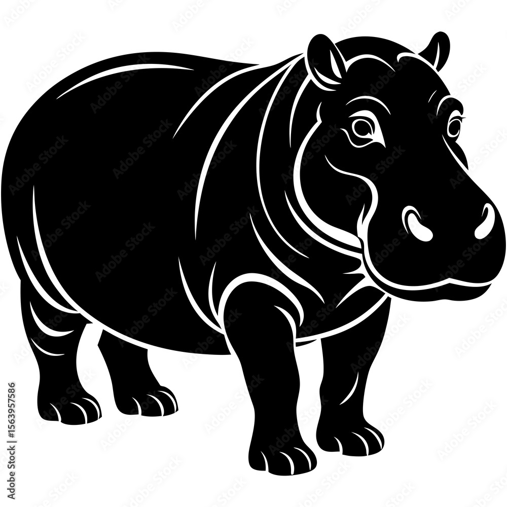 Fototapeta premium rhino vector illustration