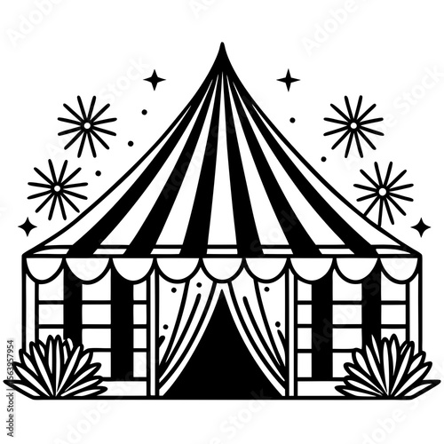 circus tent vector illustration