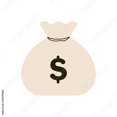 strategy icon-money bag with dollar sign illustration