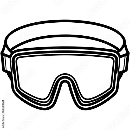 ski goggles isolated on white