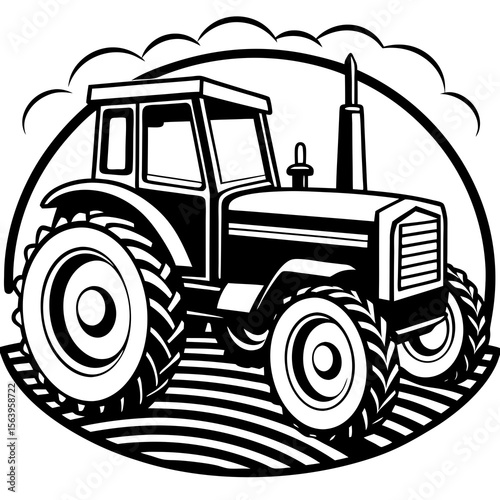 tractor vector illustration