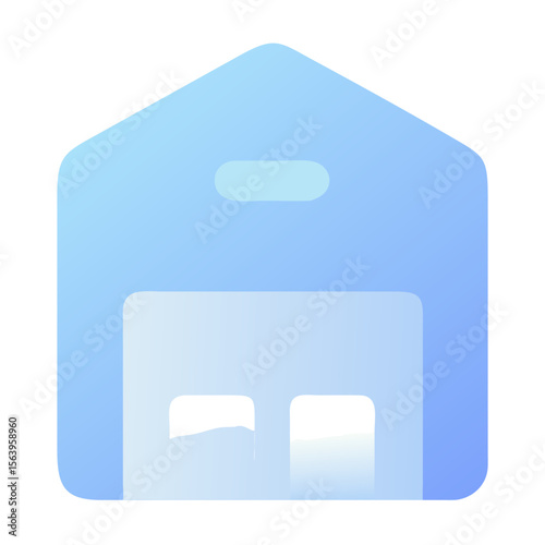 Vector art of a blue gradient warehouse icon isolated on transparent background Free Download Vector art of a blue gradient warehouse icon isolated on transparent background - GFXLoad