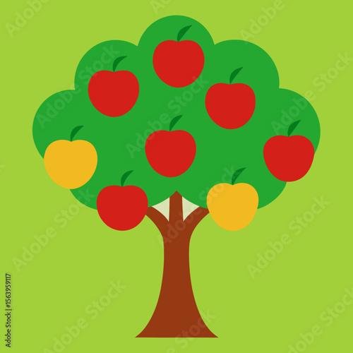 apple tree with red apples