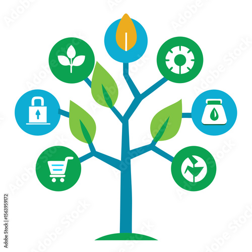 ecology icons set