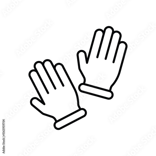 Gardening Gloves Vector icon