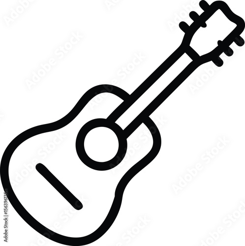 guitar instrument vector art illustration.