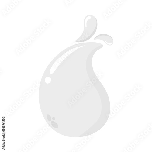 Cute Hand Drawn White Blood Drop
