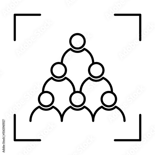 Group photo shoot. Group poses. Focus group icon