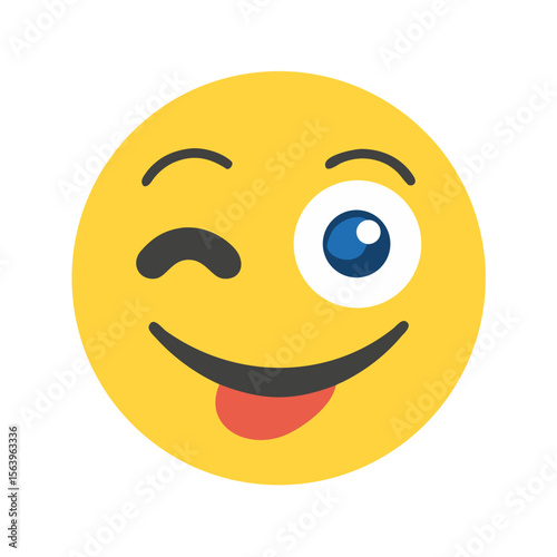This entertaining winking face emoji enriches digital messaging by conveying playful emotions, bringing joy and engagement to conversations effectively