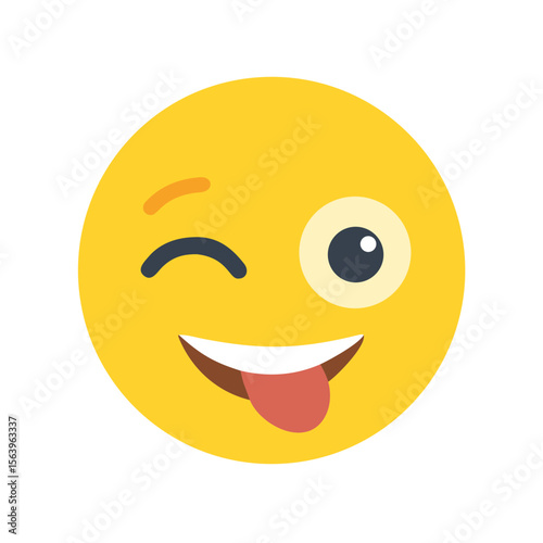 This entertaining winking face emoji enriches digital messaging by conveying playful emotions, bringing joy and engagement to conversations effectively