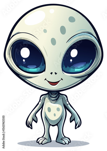 Cute alien character illustration