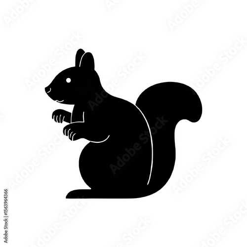Silhouette vector of a cute squirrel animal rodent wildlife nature illustration design art icon image