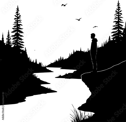 Walking in Forest Nature Walk, Romantic Stroll, Hand in Hand Love vector bundle