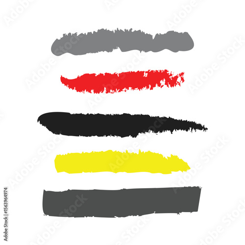 multicolour blundell art brush text fill shapes bundle set vector art design