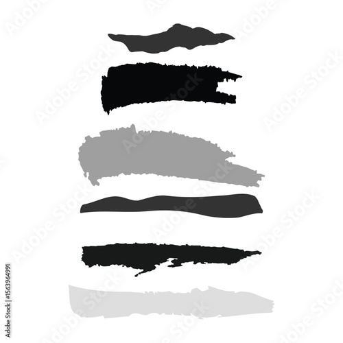 nice and cool art brush type text fill shapes vector set art design background