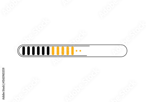 Progress bar loading illustration for web and app interfaces