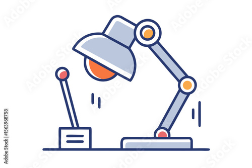 mono line smart desk lamp lighting icon