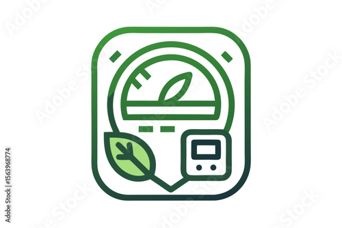 mono line smart meter electricity usage icon