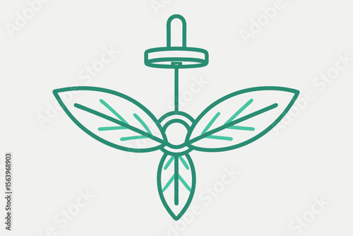 mono line icon energy efficient technology symbol