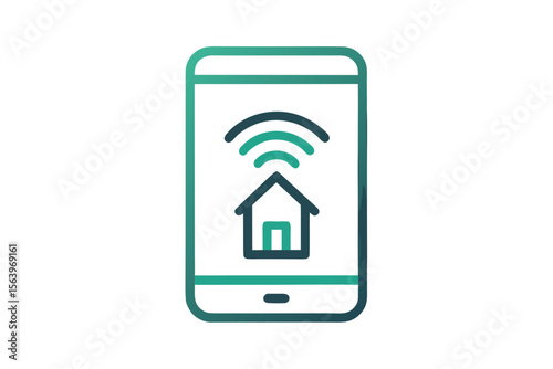 mono line vector icon mobile phone device