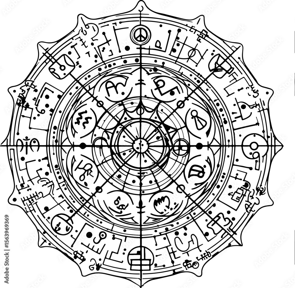 Naklejka premium vector illustration of a celtic ornament