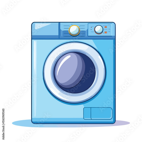 Modern washing machine with laundry Illustration vector design