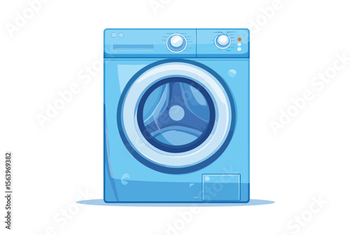 Modern washing machine with laundry Illustration vector design