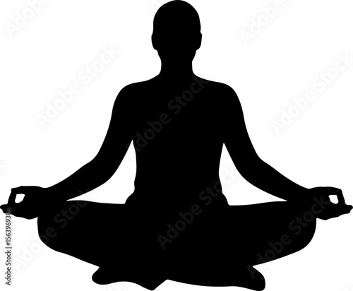 silhouette of yoga