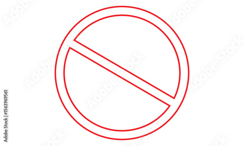 simple red outline prohibition symbol design.
