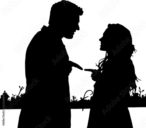 silhouette of a couple