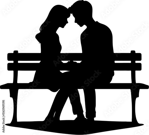 man and woman silhouette sitting on a branch in the park