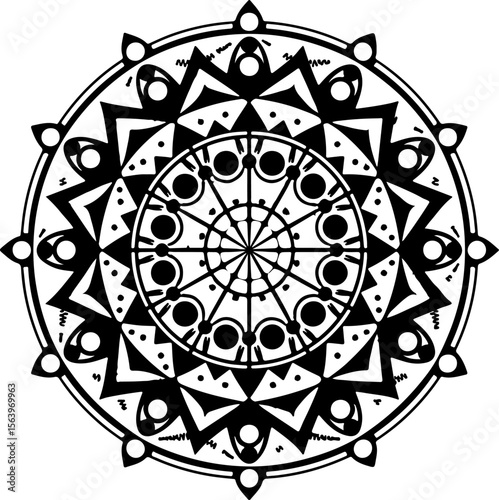 vector illustration of a decorative ornament mandala