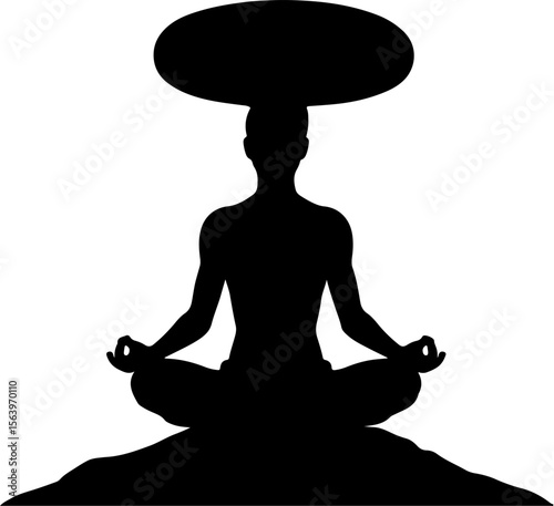 silhouette of a yoga woman