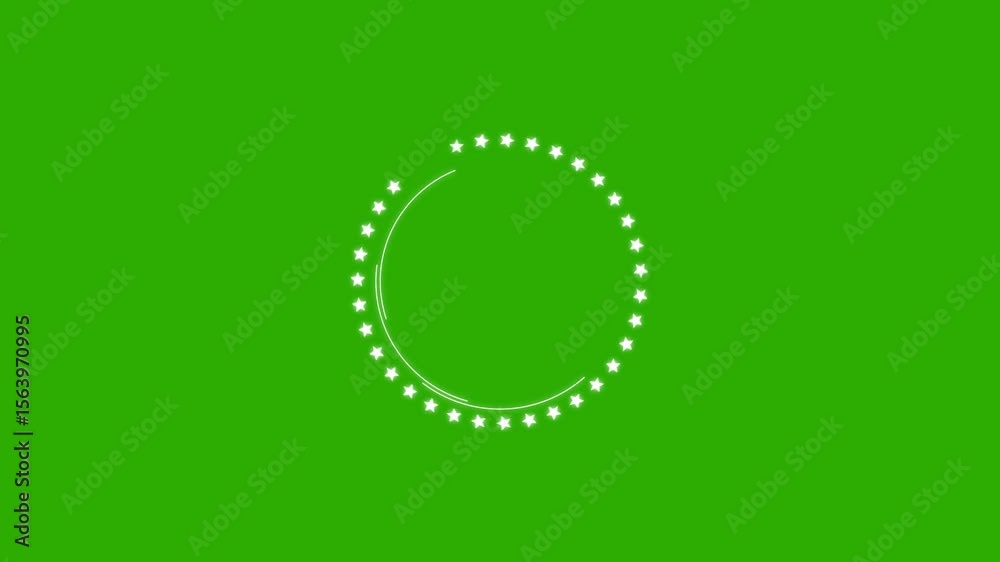 circles Highlight and line art animation 4k, smooth glowing path animation in circle format, futuristic line movement on black background and green screen for marketing and explainer videos.