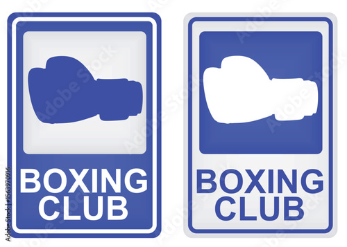 Boxing club sign. vector illustration
