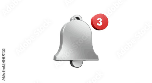 hand bell isolated on white