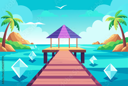 serene input dock breathtaking vistas