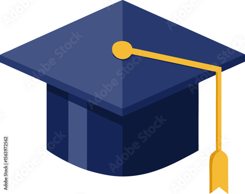 Colorful Graduation Cap and Diploma Icons