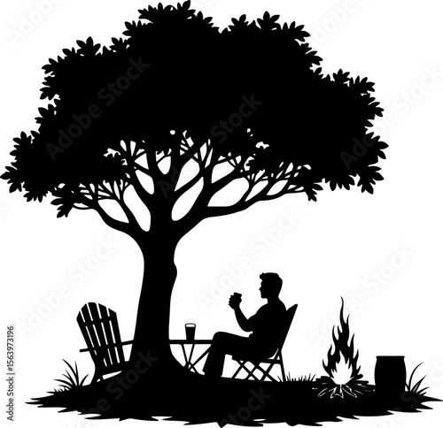 Mountain Hiking Bikers Riding Silhouettes Set vector bundle