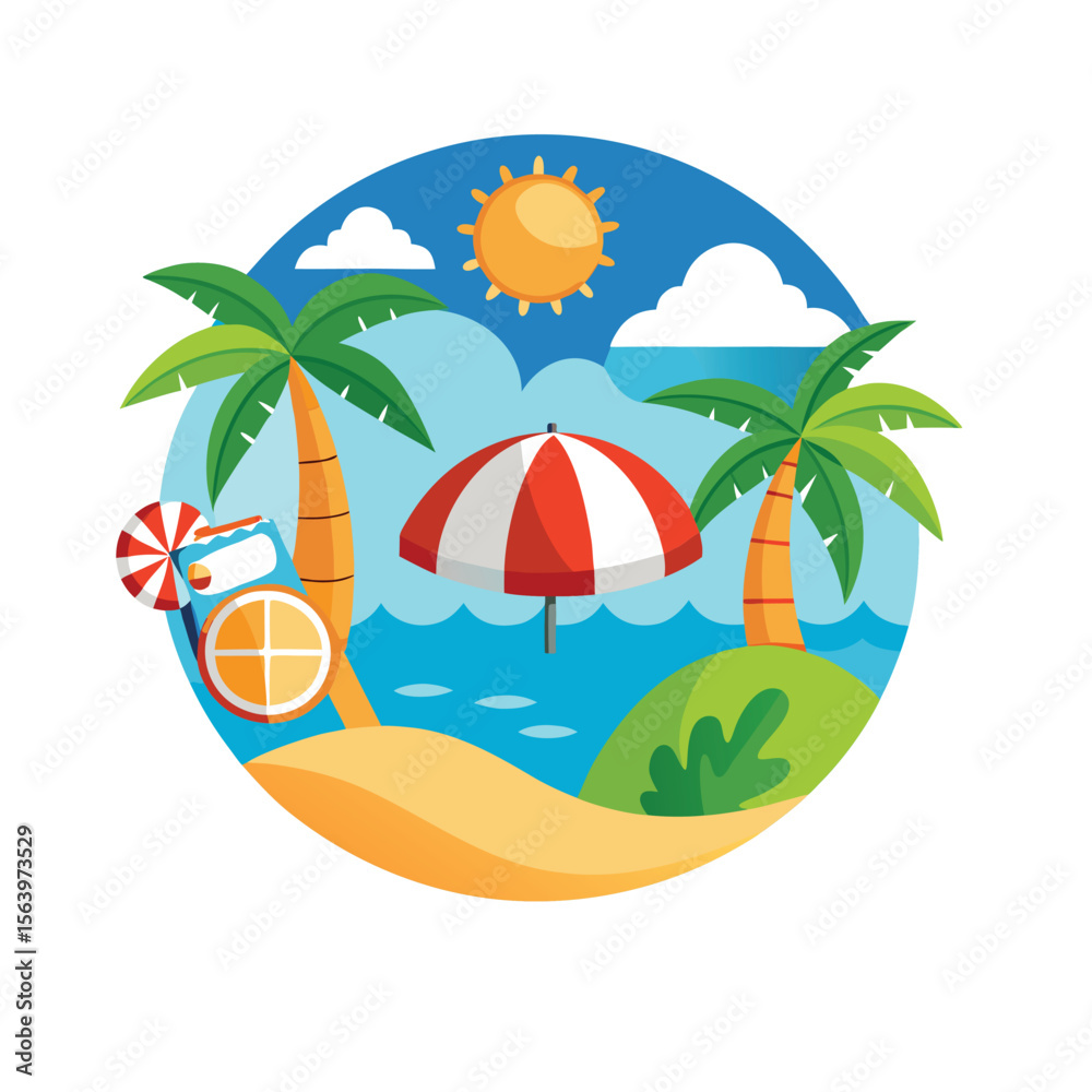Natural summer scenery background