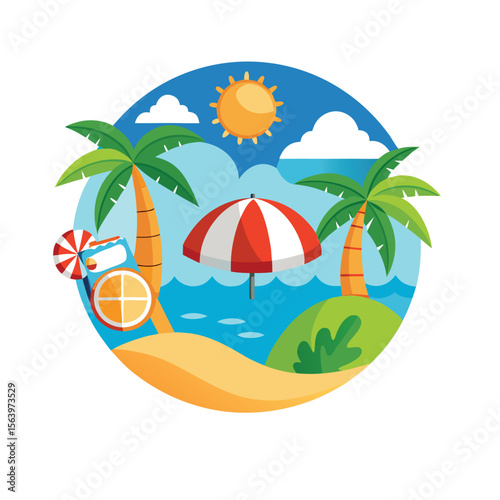 Natural summer scenery background