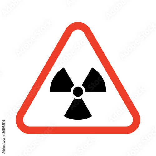 Radiation Hazard Warning Sign Vector Icon.