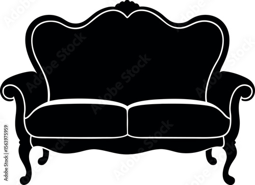 Antique Settee Silhouette