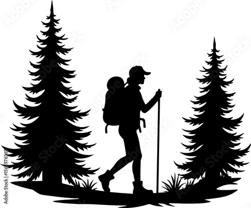 Hikers, Backpackers, Hiking, Trekking, Outdoors, Nature, Adventure, Mountains, Hills, Forest, Trees, Pine trees, Wilderness, Exploration, Travel, Journey, Expedition, Sport, Recreation, Hobby, Activit