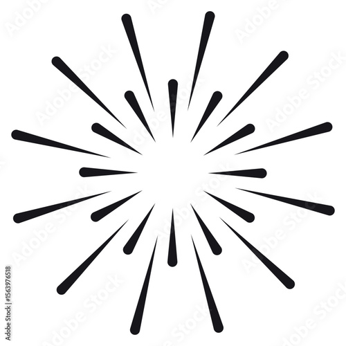 Firework Vector Template Design Illustration Isloated On a White Background