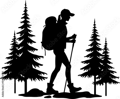 Hikers, Backpackers, Hiking, Trekking, Outdoors, Nature, Adventure, Mountains, Hills, Forest, Trees, Pine trees, Wilderness, Exploration, Travel, Journey, Expedition, Sport, Recreation, Hobby, Activit