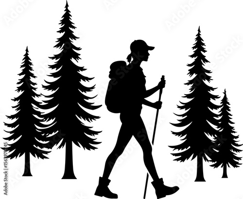 Hikers, Backpackers, Hiking, Trekking, Outdoors, Nature, Adventure, Mountains, Hills, Forest, Trees, Pine trees, Wilderness, Exploration, Travel, Journey, Expedition, Sport, Recreation, Hobby, Activit