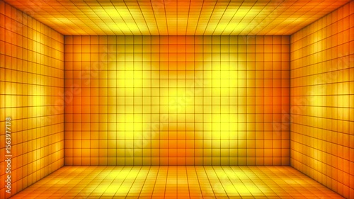 Broadcast Hi-Tech Alternate Blinking Illuminated Cubes Room Stage, Multi Color, Events, 3D, Loopable, 4K